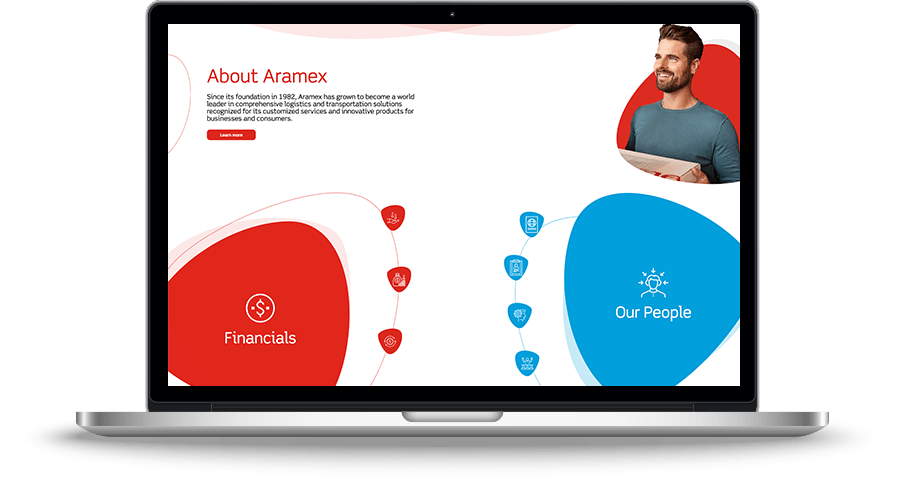 Aramex Web Design, Website Development Screenshot